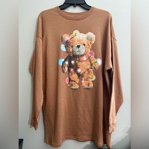 Teddy Bear Sweatshirt/Long Sleeve Tee Size M Women’s